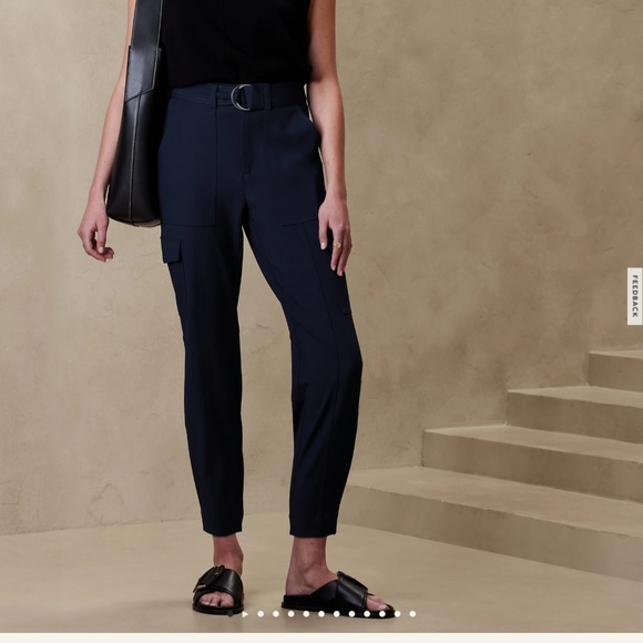 Banana Republic SLIM REFINED CARGO PANT, black 16 - Picture 1 of 3